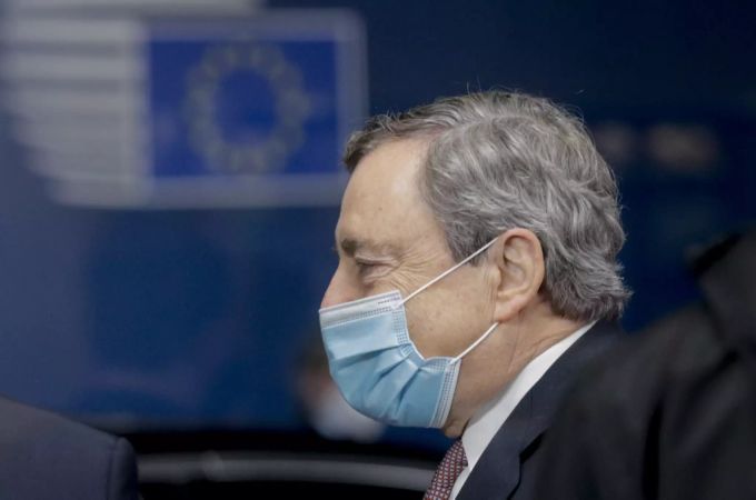 Italienischer Premier Mario Draghi Italienischer Premier Mario Draghi