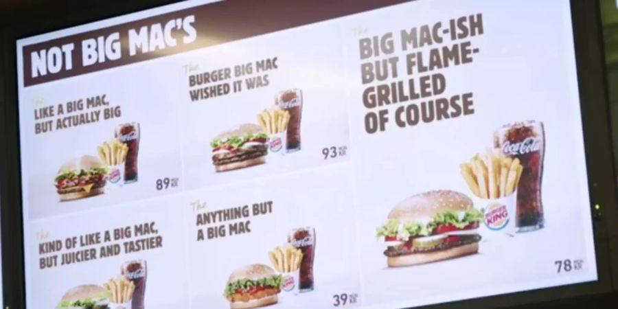 Burger King hat den Whopper für eine Werbung umbenennt.