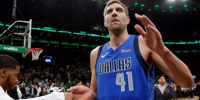 Dirk Nowitzki gegen Boston.
