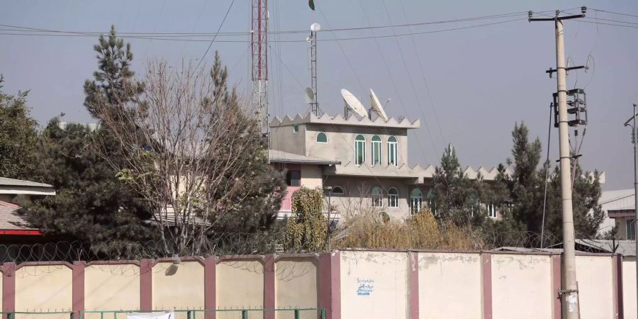 Das Gebäude des TV-Senders Schamschad in Kabul. Unbekannte haben in der afghanischen Hauptstadt den TV-Sender angegriffen.