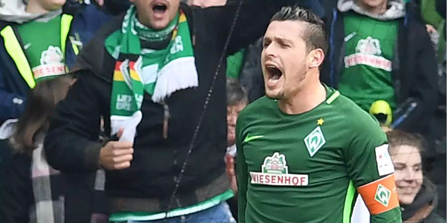 Werder-Captain Zlatko Junuzovic erzielt das 1:0.