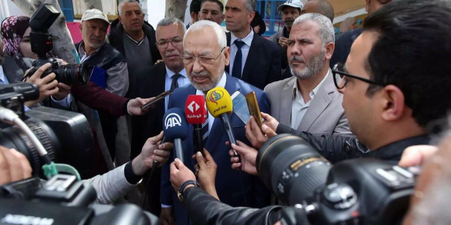 Seine Partei liegt bei den Kommunalwahlen in Tunesien vorne: Rachid Ghannouchi, Parteipräsident