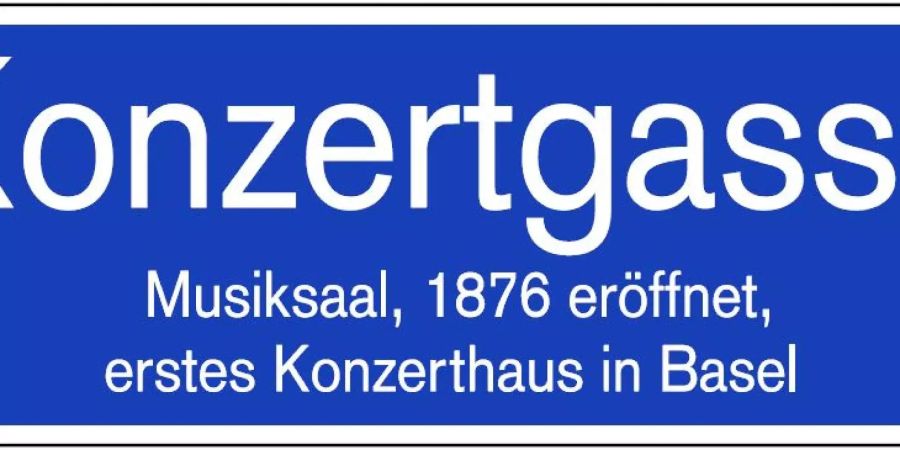 Strassenschild Konzertgasse