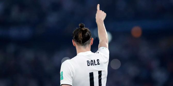 Real Madrids Gareth Bale feiert ein Goal.