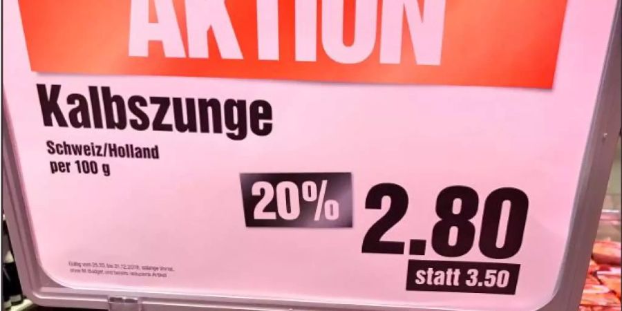 So bewirbt Migros die Kalbszunge aus holländischem Fleisch.