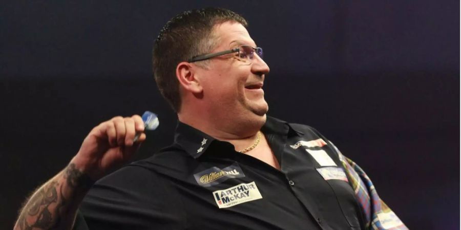 Gary Anderson jubelt nach einem Sieg.