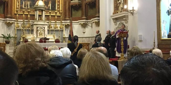 Messe zu Ehren von Diktator Franco zum 43. Todestag des Gewaltherrschers.