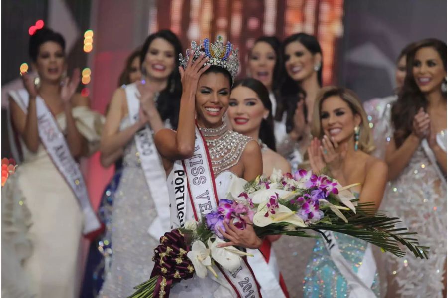 Isabella Rodrìguez konnte ihr Glück kaum fassen, als sie die jährliche Wahl zur Miss Venezuela gewann.