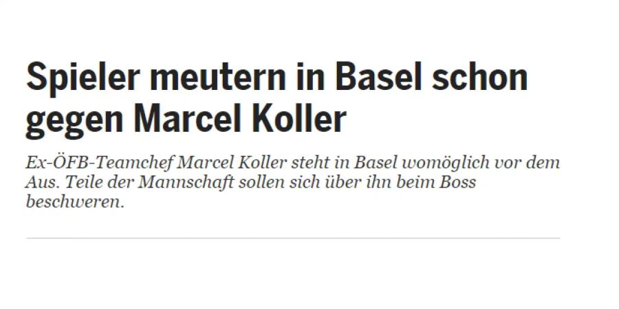 So titelt «Heute» über die Krise des FC Basel.