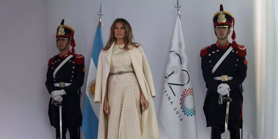 Melania Trump, Ehefrau des Präsidenten von USA, kommt zu einem Treffen am Museum für Lateinamerikanische Kunst (MALBA) in Buenos Aires.