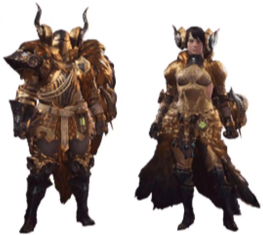 Das Kulve Taroth Alpha Set für männliche sowie weibliche Charaktere.