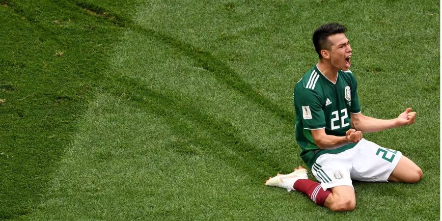 Trotz «Bremsspur» auf der Siegesstrasse – Mexkos Hirving Lozano.