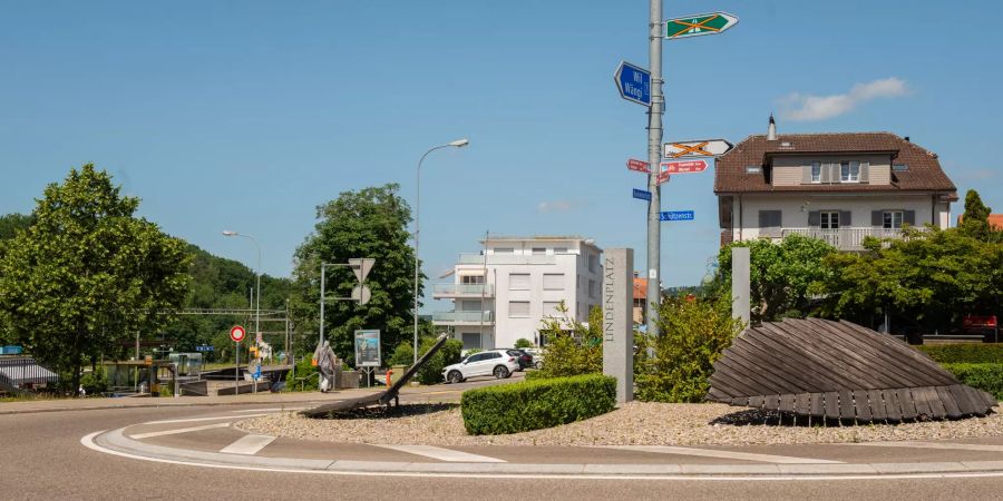 Der Auto-Kreisel Lindenplatz bei Aadorf.