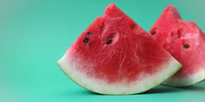 Zwei Scheiben Wassermelone