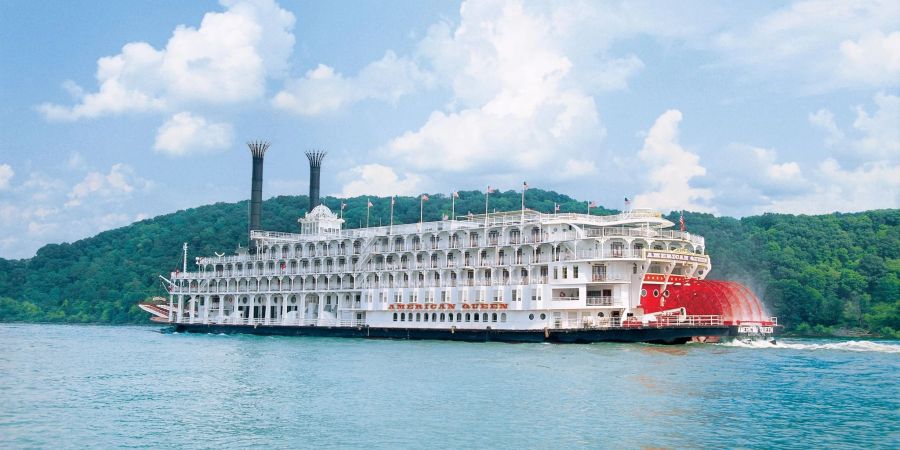 Die «American Queen» ist laut Nicko Cruises der grösste jemals gebaute Schaufelrad-Dampfer.