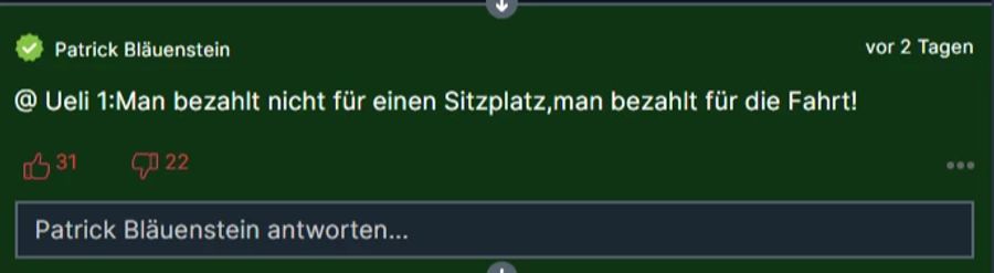Dem scheint aber nicht so zu sein.