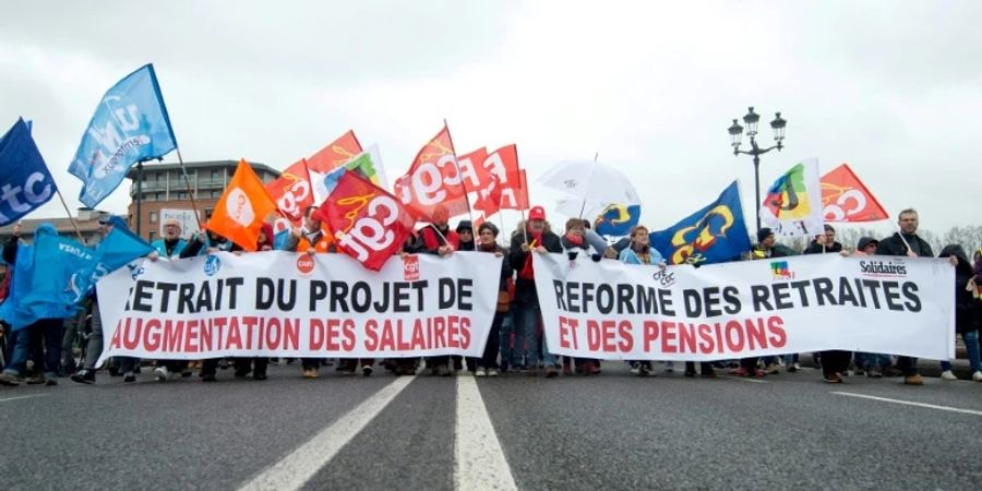 Demonstration gegen die Rentenreform-Pläne in Frankreich