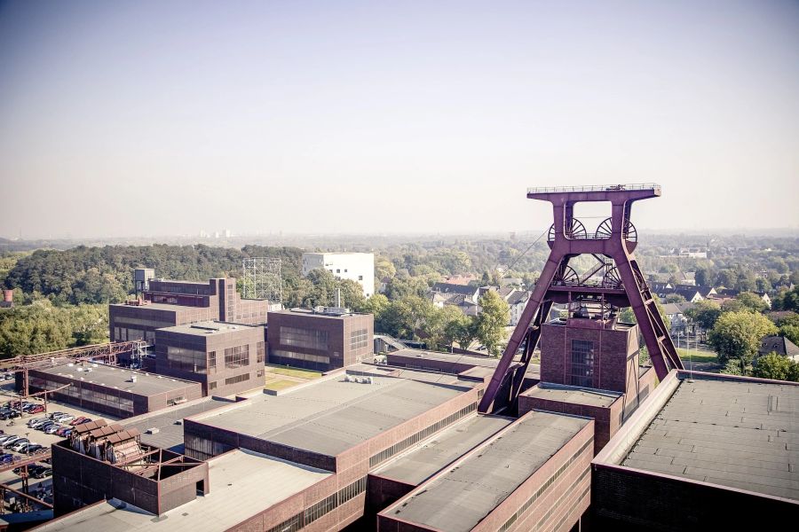 Essen Zeche Parkanlage Parkplatz Zollverein