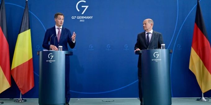 De Croo (l.) und Scholz in Berlin De Croo (l.) und Scholz in Berlin