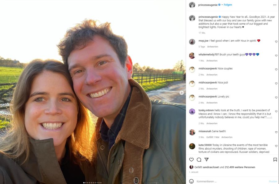 Prinzessin Eugenie und ihr Mann Jack Brooksbank interessieren sich Berichten zufolge auch fürs Adelaide Cottage.