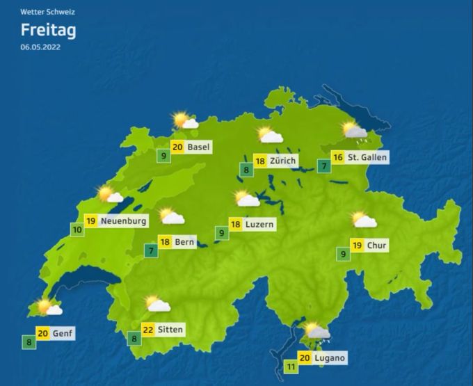 Wetter: Ab Freitag gibt es in der Schweiz sogenanntes Tagesgangwetter. Wetter
