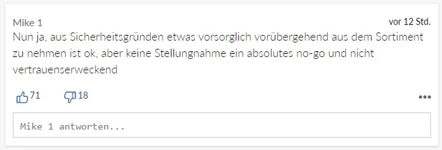 Auch «Mike 1» beschwert sich über die Kommunikation der Migros.