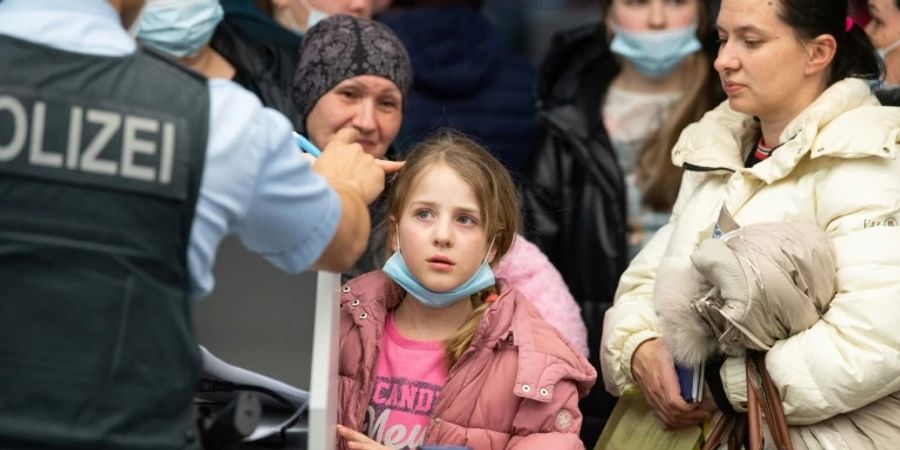 Ukrainische Flüchtlinge in Frankfurt am Main