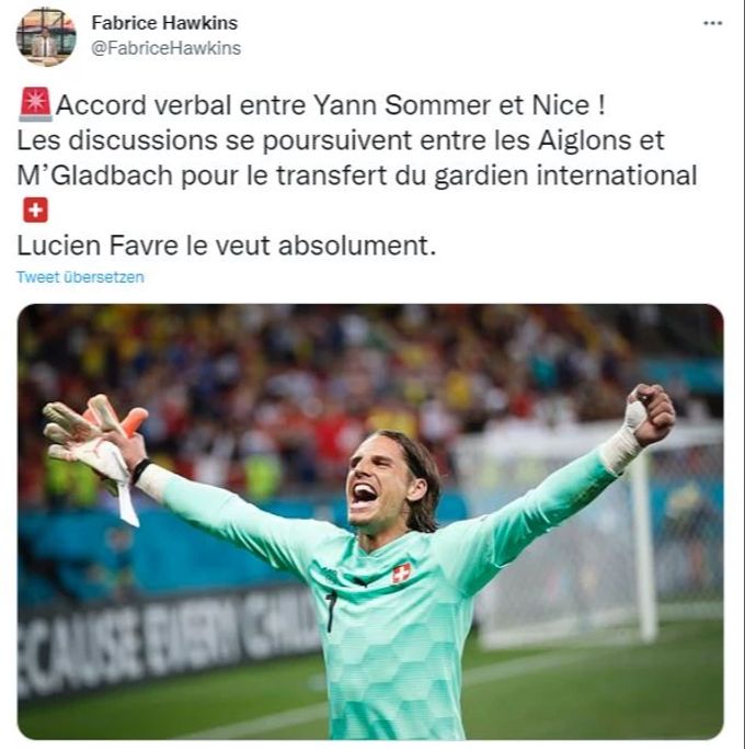 Yann Sommer soll vor einem Wechsel nach Nizza stehen. Yann Sommer OGC Nizza