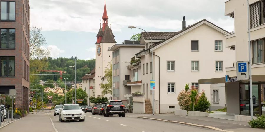 Ortszentrum in Bremgarten im Kanton Aargau.