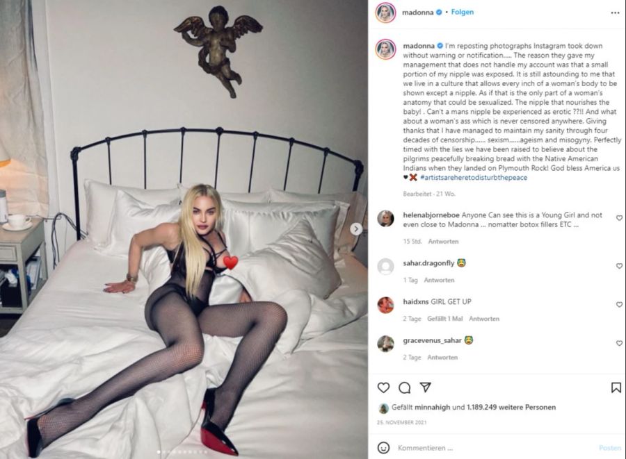 Hemmungen hat die Queen of Pop auf Social Media keine.