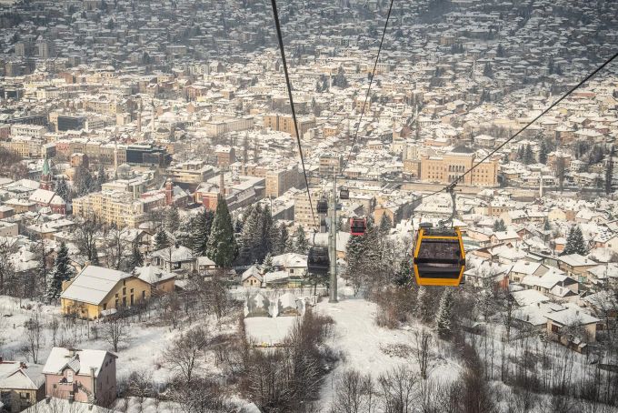Die Winter in Bosnien und Herzegowina können sehr kalten werden. Winter Sarajevo