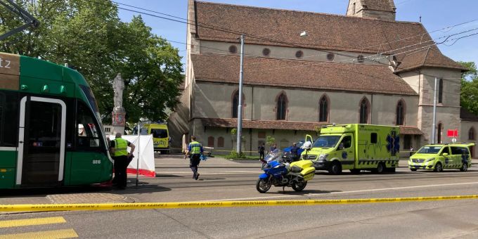 Der Unfall ereignete sich am Dienstnachmittag am Wettsteinplatz. Tram-Kollision Basel