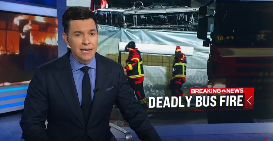 US-Sender «NBC News» berichtet über die Brandtragödie in Kerzers FR.