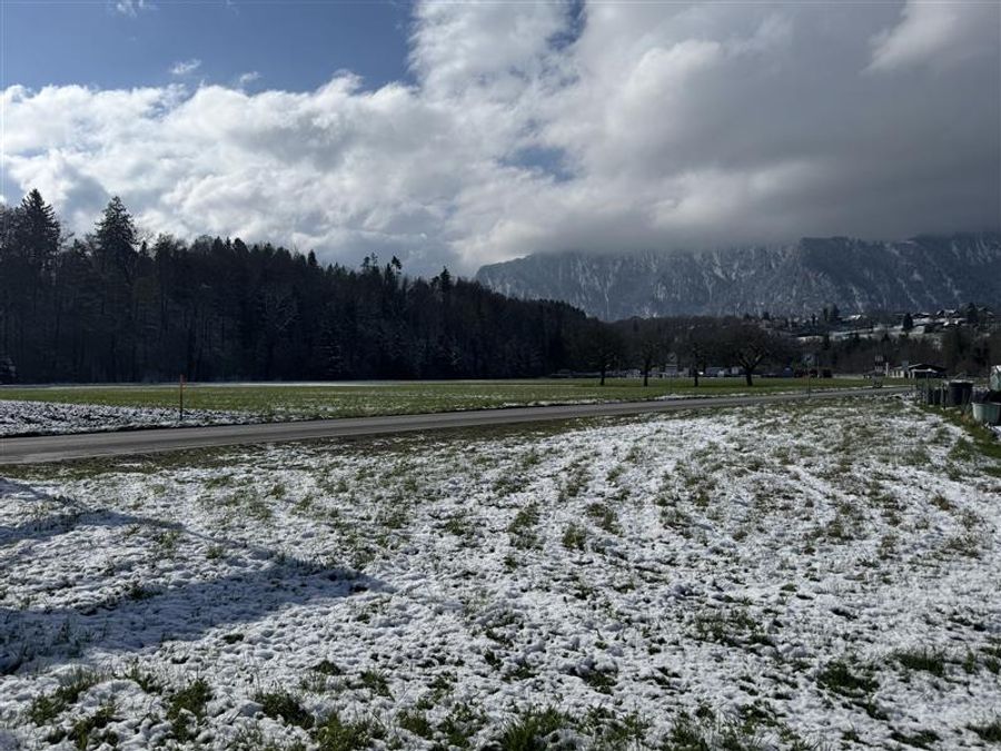 Auch in Allmendingen bei Thun bleibt der Schnee liegen.