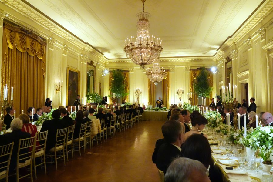 Nach der Rede vor dem US-Kongress folgte das grosse Staatsbankett.