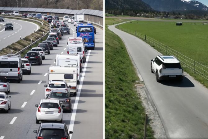 A13 Ausweichverkehr Stau