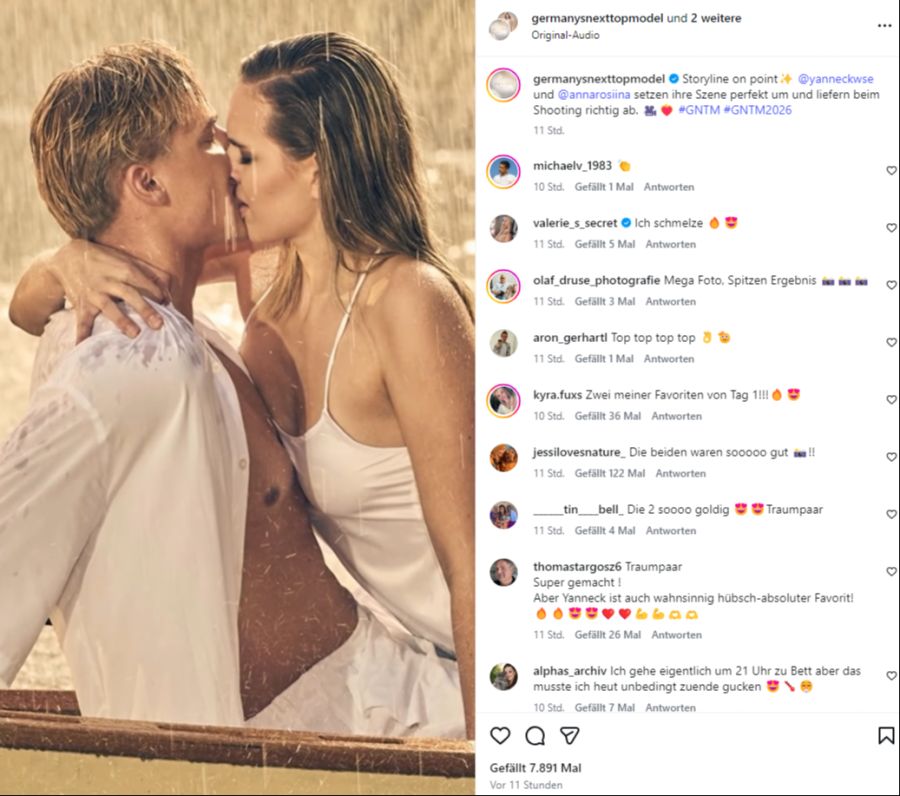 Die beiden überzeugen die Model-Mama mit ihrer Darbietung.