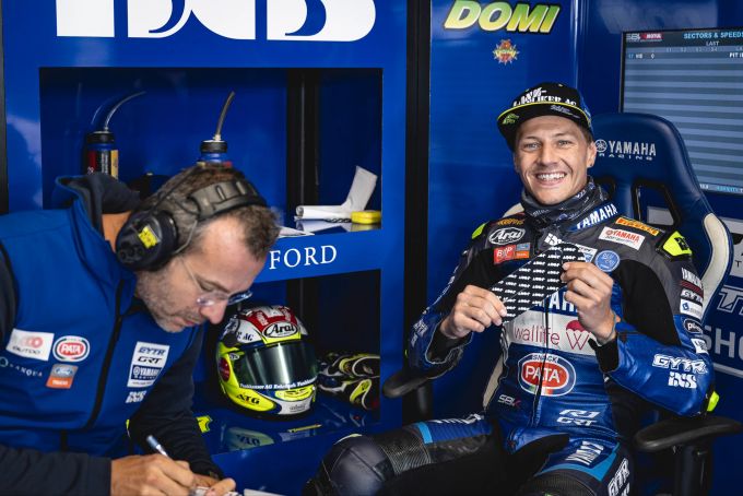 Dominique Aegerter (Yamaha) bei der Superbike-WM in Donington. Dominique Aegerter Yamaha Superbike-WM