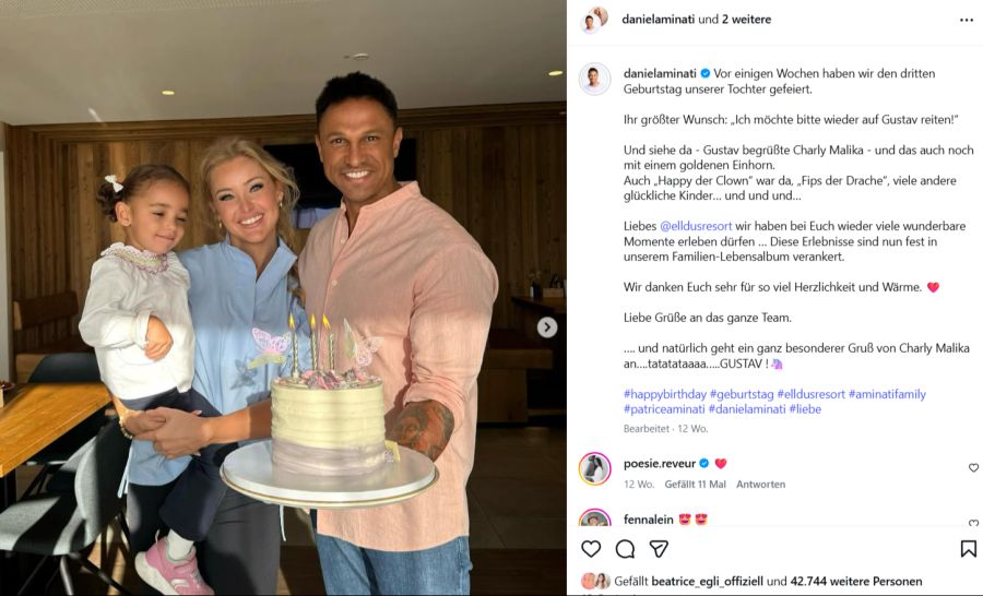 Nach zehn Jahren Liebesbeziehung und einer gemeinsamen Tochter ist alles vorbei: Die Aminatis haben sich getrennt.