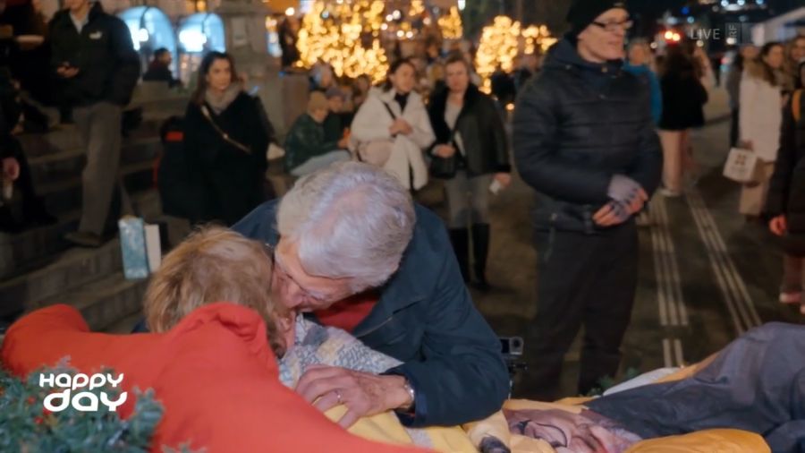 Am Schluss wartete die ganze Familie auf Eva. Hier hier Mann Peter.