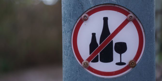 Alkoholverbotsschild