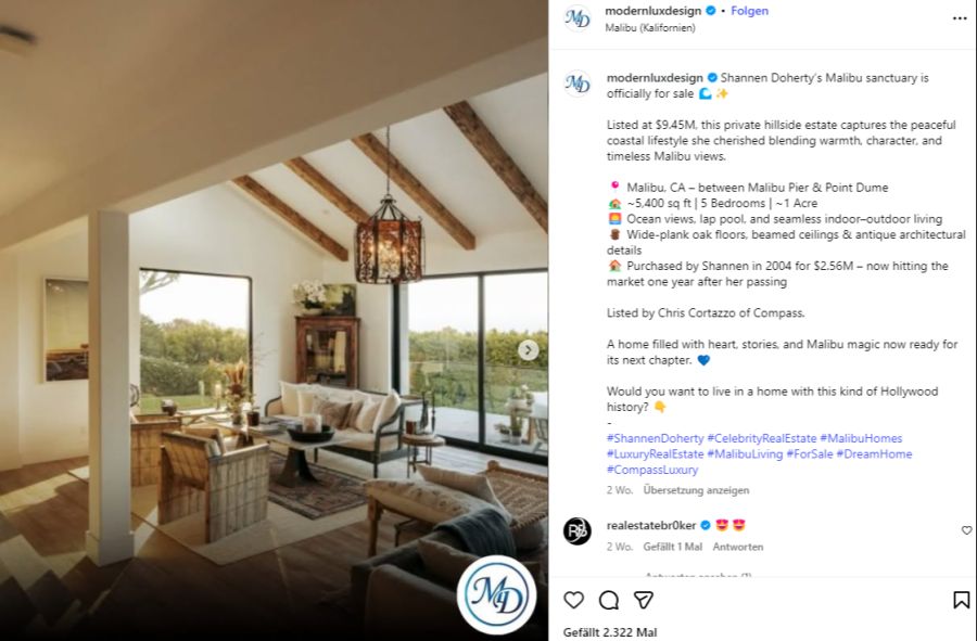 Die Luxus-Residenz erstreckt sich über 500 Quadratmeter.