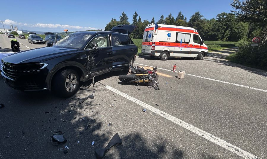 Motorradfahrer verletzt