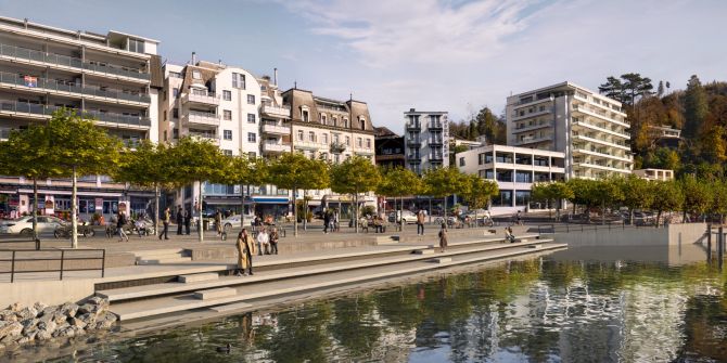 Visualisierung Bellevuequai Ingenbohl Wasser