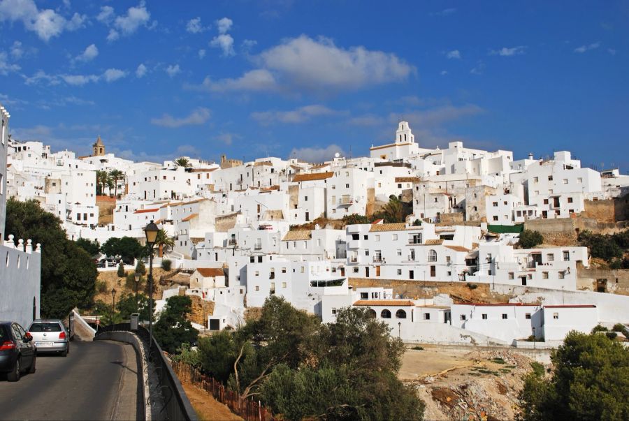 Blick auf das weisse Dorf, vejer de la frontera.