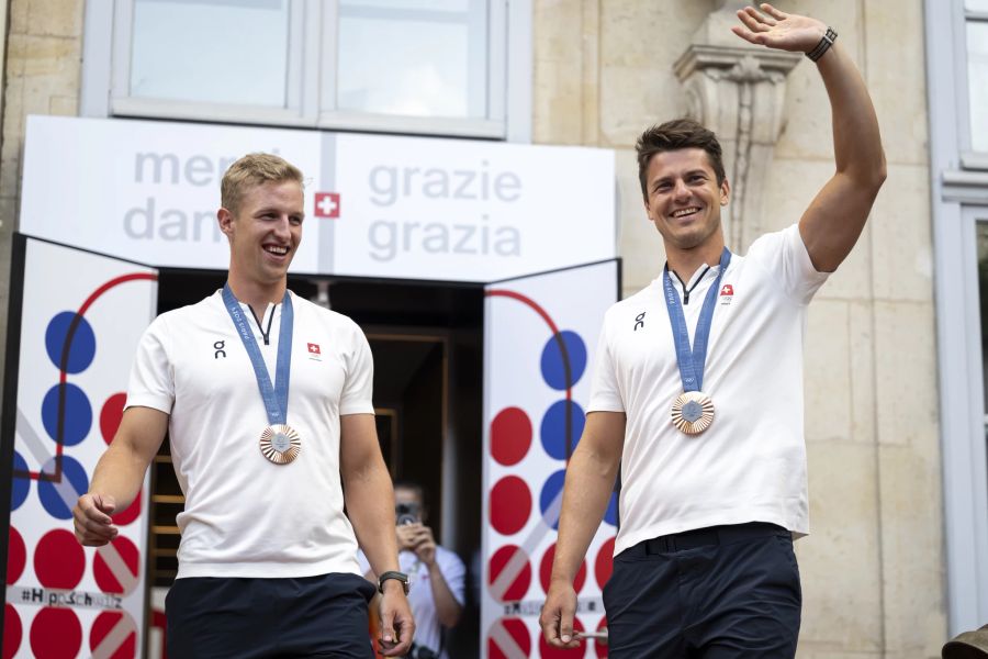 Die beiden Ruderer holten in Paris die Bronze-Medaille im Doppelzweier.