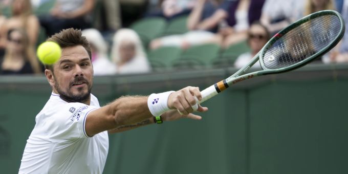 Stan Wawrinka im Einsatz. Stan Wawrinka
