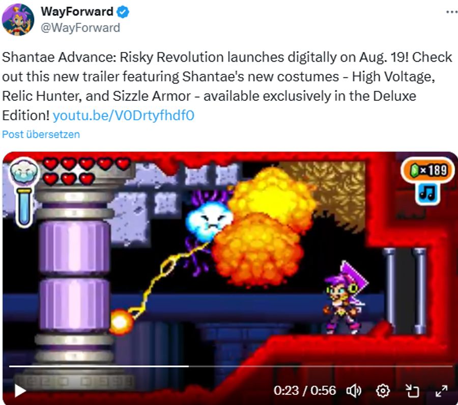 Shantae Advance Risky Revolution August