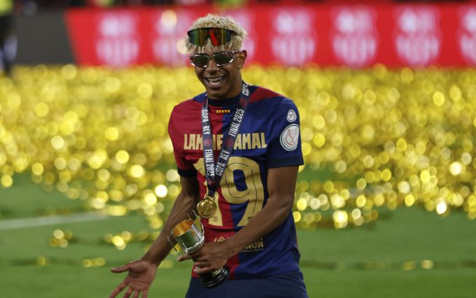 Lamine Yamal gewann mit Barcelona kürzlich die Copa del Rey. Lamine Yamal
