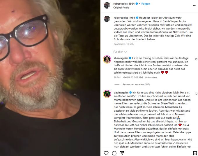 Robert Geiss berichtet vom Überfall. Robert Geiss